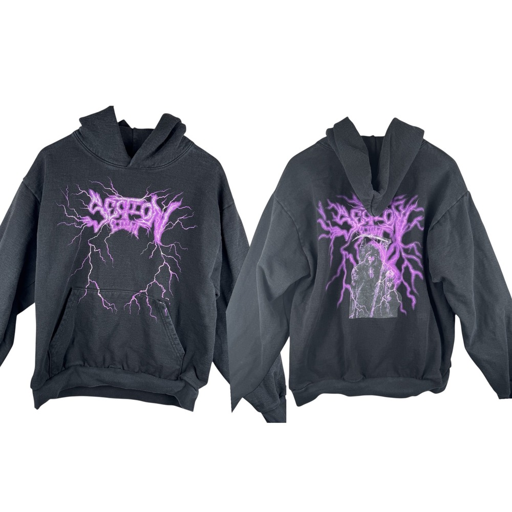 Section 8 Heavy‎ Graphic Hoodie Unisex Size Large Emo Goth Streetwear Grunge